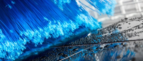 Test with a wash brush for cars