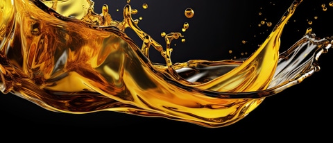 Oil wave splashing in Car engine with lubricant oil. Generative AI Oil wave splashing in Car engine with lubricant oil. Generative AI