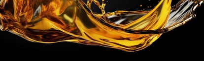 Oil wave splashing in Car engine with lubricant oil. Generative AI