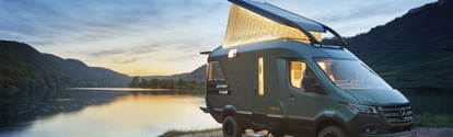 The VisionVenture, co-created by BASF and HYMER, is a near-production glimpse into the future of van life. Using the development expertise of the BASF Creation Center, a new class of van has been created that blazes a trail in lightweight construction, independence, travel experience and design.  Photo: Hymer GmbH & Co. KG