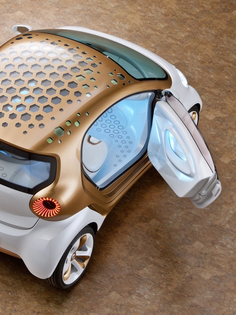 Moderne Materialien und Technologien ermöglichen im Elektroauto smart forvision neue Konzepte: Energie wird so nicht nur eingespart, sondern auch gewonnen. Die daraus resultierende Reichweitenerhöhung trägt dazu bei, Leistungsfähigkeit und Wirtschaftlichkeit von Elektroautos weiter zu verbessern. Moderne Materialien und Technologien ermöglichen im Elektroauto smart forvision neue Konzepte: Energie wird so nicht nur eingespart, sondern auch gewonnen. Die daraus resultierende Reichweitenerhöhung trägt dazu bei, Leistungsfähigkeit und Wirtschaftlichkeit von Elektroautos weiter zu verbessern.
