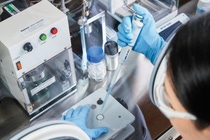 BASF researcher finding innovative solutions for future battery technologies. BASF researcher finding innovative solutions for future battery technologies.